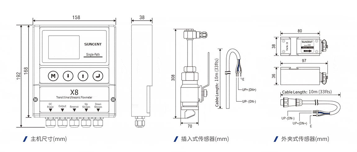 高精度插入式超聲波流量計(jì)X8
